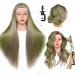 FABA Mannequin Head with Hair 26"-28" Styling Head Cosmetology Mannequin Head Head Practice Braiding Cosmetology Doll Head Hair with Free Clamp Holder Tea