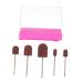 BESPORTBLE 1 Set Nail Sand Ring Cap Nail Bit Nail Art Kit Nails Kit Set Professional Nail Drill Nail Drill Bit Set for Ceramic Nail Drill Bit Nail Salon Storage Box Nail Art Accessory Alloy 8x6cm Rosy