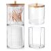 Cotton pads container box cotton swab holder cotton pad holder cotton bush swab holder storage box with lid for cotton balls swab for living room bedroom bathroom
