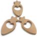 Wendysun 2pcs Cartoon Wood Teether Set - Natural Animal Radish Shape Baby Teething Toy - Buy Online on GoSupps.com