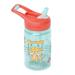 EcoVessel SPLASH Tritan Plastic Kids Water Bottle with Straw  Leak Proof Flip Top Lid  and Carry Handle Kids Cups Sports Water Bottle 12 oz (Science Cat)