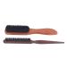 DEKAIM 2-part beard brush set for men beard brush made of synthetic animal hair made of wood soft beard brush hair styling tools to comb whereas