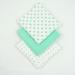 MuslinZ 6pk Baby Muslin Squares Burp Cloths - 100% Pure Soft Cotton - Mint Star Design - 70x70cm - Buy Online on GoSupps.com