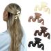 Bmobuo Hair Clips 4PCS Wavy Neutral Hair Clips Hair Claw Clips 3.5 Matte Hair Clips Claw Clips for Thick Hair Claw Hair Clips for Thin Hair Medium Hair Clips Hair Clips for Women Hair Accessories for Women