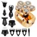 Head Shavers for Bald Men 6 in 1 Cutter Clipper Shaver For Men 6 Floating Head Waterproof Electric Razor Multifunction LCD Display Rechargeable Trimmer (Color : Golden no Box)