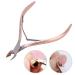 3-Piece Nail Skin Pliers Set Stainless Steel Cuticle Nipper & Remover for Fingernails & Toenails in Rose Gold | Mwoot Cuticle Trimmer with Pusher & Peeler - Buy Online on GoSupps.com