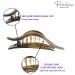 Parcelona France Wide Beak Celluloid Tortoise Shell Hair Clip - Side Slide-in Claw Clamp - Buy Online on GoSupps.com
