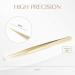 LANKIZ Premium Stainless Steel Curved Tip Lash Tweezers for Precision Eyelash Extensions Application - Non-Slip Grip for Comfort - Straight Design - Reduced Fatigue - Buy Online on GoSupps.com