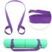 Garneck Adjustable Cotton Yoga Mat Carrier Sling - Extra Long Strap for Yoga Exercise - Black Lavender - Buy Online on GoSupps.com