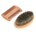 Bart care kit for men circle wooden color mustache razor brush sweep hairbrush and beard comb and facial care shaving cleaning grooming tool