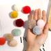 Pack of 30 Mini Faux Fur Pom Poms Beads - Handmade DIY Crafts - 30mm Mix Colors - Buy Online on GoSupps.com