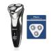 Phisco Men's Electric Shaver, Electric Wet and Dry Shaver with Replacement Blade net, 3D Rechargeable IPX7 Waterproof Men's Rotary Shavers Portable Electric Shaver Razor with Pop-up Beard Trimmer Electric Shaver With Knife…