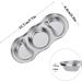 Sauce Dipping Saucer Sauce Dipping Bowls Appetizer Plates Serving Dish 304 Stainless Steel Seasoning Plate Three Grids Durable Sauce Dish Suitable for Dips Salads Desserts Fruit Soy Sauce B - Buy Online on GoSupps.com