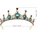 FRCOLOR Green Rhinestone Crown - Vintage Queen Baroque Princess Crown for Women - Birthday Bridal Tiara for Wedding Pageant Prom Halloween - Buy Online on GoSupps.com