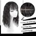 Synthetic Curly Wavy Clip-in Hairpiece with Bangs - 14 Dark Brown | International Shipping Available - Buy Online on GoSupps.com