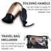 Carmen C80020 Noir Travel Hair Dryer - 1200W Black/Rose Gold with Concentrator Nozzle & Travel Bag - Buy Online on GoSupps.com