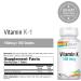 Solaray Vitamin K 100 mcg | 60 Tablets - Supports Bone Health and Cardiovascular Function - Buy Online on GoSupps.com