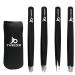 Justblanks - Professional Stainless Steel Tweezers, Best Precision Tweezers for Eyebrows - Tweezers for Women, Ingrown Hair, Splinter, Blackhead - Tick Remover Pack of 4