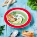 Ornamin 20 cm Blue Melamine Plate with Sloped Base (Model 902) | Non-Slip Plate Guard for Easy Eating - Buy Online on GoSupps.com