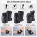 Banzk 6 in 1 Adult Knee Pads Elbow Pads Wrist Guards Set - Black, Large (121-170lbs) | Skateboarding, Biking, Roller Skating Protective Gear - Buy Online on GoSupps.com