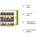 Premium Fruity Essential Oil Set - 10 x 10ml Aromatherapy Kit with Cherry, Mango, Coconut, Lemon, Apple, and More! - Buy Online on GoSupps.com