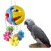 Keersi Parrot Chew Toy Ball for Pet Parrot Budgie Parakeet Cockatiel Conure Lovebird Finch Canary Cockatoo African Grey Macaw Eclectus Amazon Cage Accessories