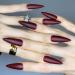 Redykat 24PCS XL Stiletto Matte Press On Nails - Salon Quality Extra Long Dark Red False Nails for Quick Home Manicure - Buy Online on GoSupps.com