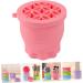 minkissy Makeup Brush Organizer Silicone Holder Makeup Home Brush Pink Portable Foldable Drying Cleaner Bowl Cleaning Mat for Tool Bathroom Travel Scrubber Folding Cosmetic Washing 10x8.5cm Pink - Buy Online on GoSupps.com