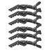 6 Non-Slip Black Crocodile Hair Clips - Perfect for Hairdressing Salons & Hairstyles | Unique Claw Sectioning Brooch - Buy Online on GoSupps.com