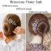 Yusier Flower Rhinestone Hair Comb Set for Women - Bridal Wedding Hair Accessories - Buy Online on GoSupps.com
