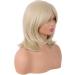 MapofBeauty 18 Inch/45 cm Layered Bangs Straight Synthetic Fiber Shoulder Length Hair Daily Use Wig (Blonde) - Buy Online on GoSupps.com