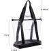 Large Clear Tote Bag Fashion PVC Shoulder Handbag for Women Black Stadium Bag for Security, Travel, Shopping, Sports, Work | Clear Handbag - Buy Online on GoSupps.com