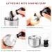 Anbbas 3in1 Vegan Synthetic Badger Hair Shaving Brush Set - Stainless Steel Bowl & Brush Holder Stand for Men in Silver - Buy Online on GoSupps.com