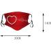 Windproof Activated Carbon mask Valentines Day Baby Cat Holding Heart Shaped Baloons Romantic Love Themed Illustration Vermilion Black Facial decorations for adults - Buy Online on GoSupps.com