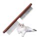 Scalp Comb for Dandruff Removal Stainless Steel Dandruff Removal Comb Dog Flea Comb | Lice Brush Comb with Wood Handle Fine Tooth Dandruff Remover for Home Shops