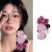 Orchid Flower Hair Claw Clips Non Slip Flower Hair Claw Ponytail Maker Holder Ponytail Hairpiece Clip Ponytail Strong Hold Jaw Clips for Women and Girls