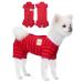 Tony Hoby Dog Pajamas Dog Dog T-Shirts Striped Pets Dog Onesie soft breathable dog 4 Legs Jumpsuits Bodysuits For Small Medium Great Dogs and Cats (Girls Red S) S red-girl