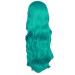 MapofBeauty 24 Inch Charming Synthetic Long Wavy Wig in Dark Teal Green - Women's Party Full Wig - Dark Turquoise - Buy Online on GoSupps.com