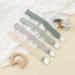 4 Pack Unisex Baby Pacifier Clip Leash Set - Soft Linen Fabric with Neutral Solid Colors - Keeps Pacifiers in Place - Green - Buy Online on GoSupps.com
