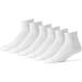 MDR Diabetic Quarter Length Crew Socks (12 Pair Pack) Seamless Cotton Blend Made in USA (White 10-13) 10-13 White