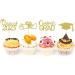 JINGLING Graduation Cake Lids Cupcake Toppers with Graduation Pack of 24 - Glitter Class of 2023 Graduation Cupcake Toppers Diploma Grade Caps Cake Toppers Picks for Graduation Gold - Buy Online on GoSupps.com