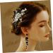 Beaupretty Bridesmaid Hair Accessories pearl flower comb bride headdress Bride hair side comb wedding supplies Wedding hair crystal hair charms bridal head decor bridesmaid rhinestones hair - Buy Online on GoSupps.com