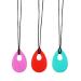 Healifty Needs Chain Chew Bite Necklace Pendant Aide Children or Hanging Molar Sensory Fashion Oval Oral Kids Teething for with Chewing Special Girls Silicone Boys Red Purple Green 6.9x4.5x0.3cm