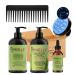 Rosemary Mint Shampoo Leave In Conditioner and Oil Bundle with JONEX SCO Scalp Massager Hair Brush and Wide Tooth Detangling Styling Hair Comb (5 items)