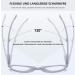 Buy Lanomi Foldable Varifocal Glasses | Blue Light Filter Reading Glasses | Compact Progressive Multifocal Visual Aid | Ultralight Portable Multifocus Eyewear with Case (Gray/White) 1.0x - Buy Online on GoSupps.com