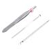 Paociuro 3 in 1 Earpick Comedones Stick Eyebrow Tweezer Cosmetic Tool Set