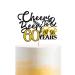 Cheers & Beers to 60 Years Cake Topper Gold&Black Glitter Happy 60th Birthday Cake Topper for Men Women Beer Sign Cake Decor Sixty Years Old Birthday/60th Anniversary Party Decoration