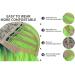 BERON 14 Ombre Green Wig - Short Curly Synthetic Wig with Bangs & Wig Cap - Buy Online on GoSupps.com