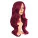 MapofBeauty 24 Inch Blood Red Wavy Wig for Women | Charming Long Plastic Fiber Full Party Wig - Buy Online on GoSupps.com