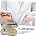 Buy Buguuyo Double Usage Glasses Case - Leather & Wood Grain Travel Bag for Glasses & Contact Lenses | 15.8x7.4cm - Buy Online on GoSupps.com